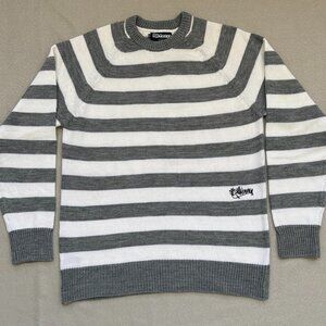 Billabong Unisex Beige & Gray Striped Knit Sweater Size XL